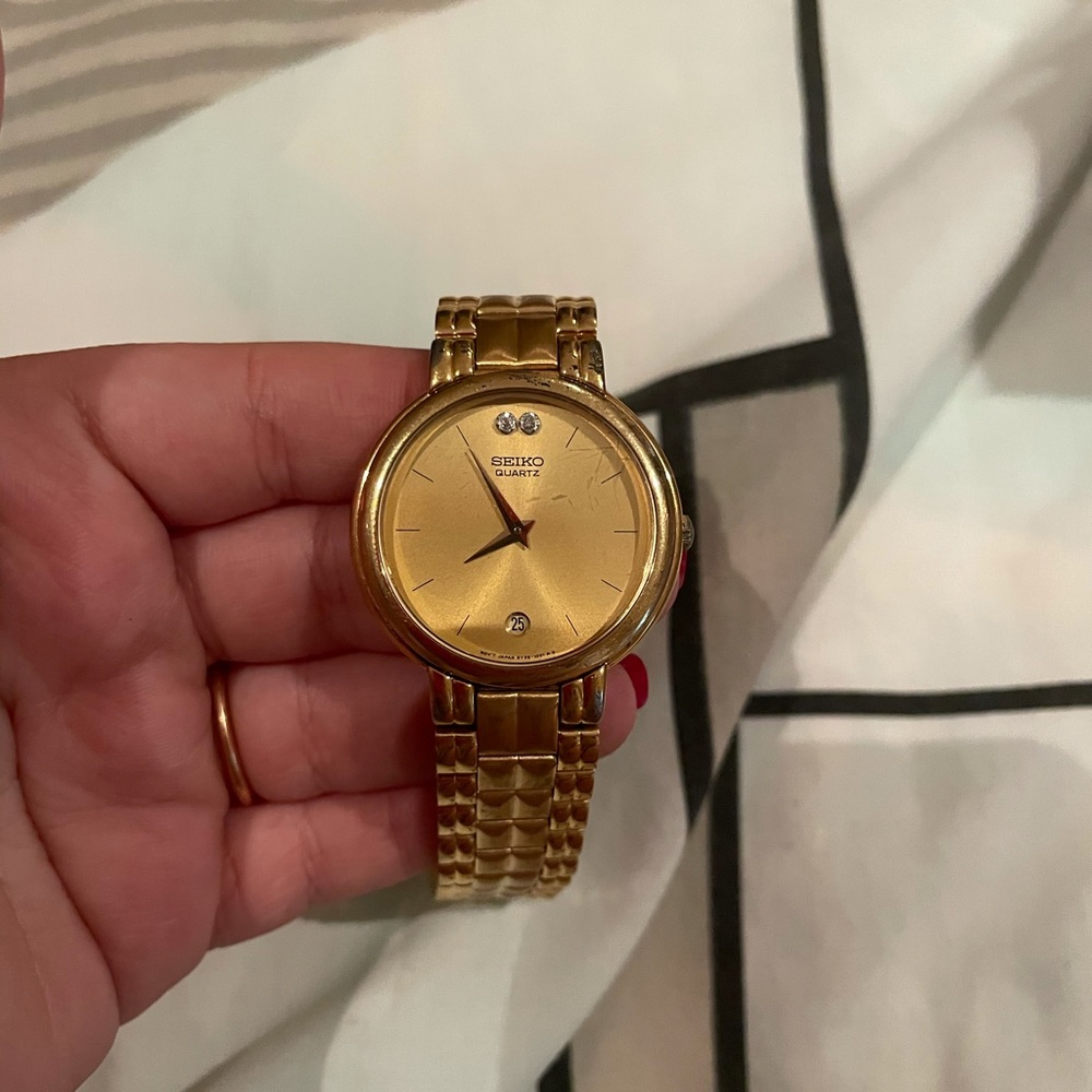 Seiko Women’s Gold & Diamonds Watch